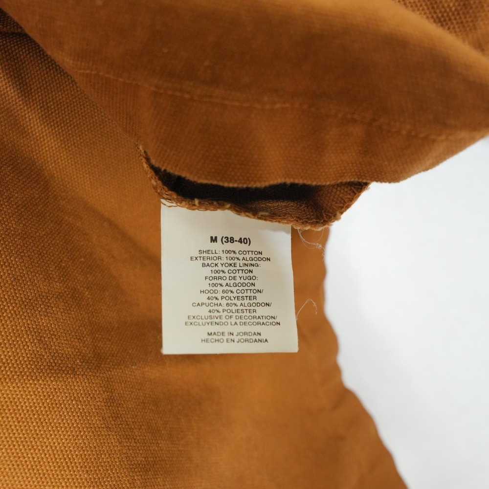 EUC Wrangler Jacket Workwear Men's Size Medium Button Snap Close Brown Hoodie - Picture 4 of 8